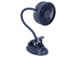 Mali ventilador Pequeno Flexível Usb com Clip Ângulo Ajustável Azul Escuro para Lar Dormitório Escola Exterior