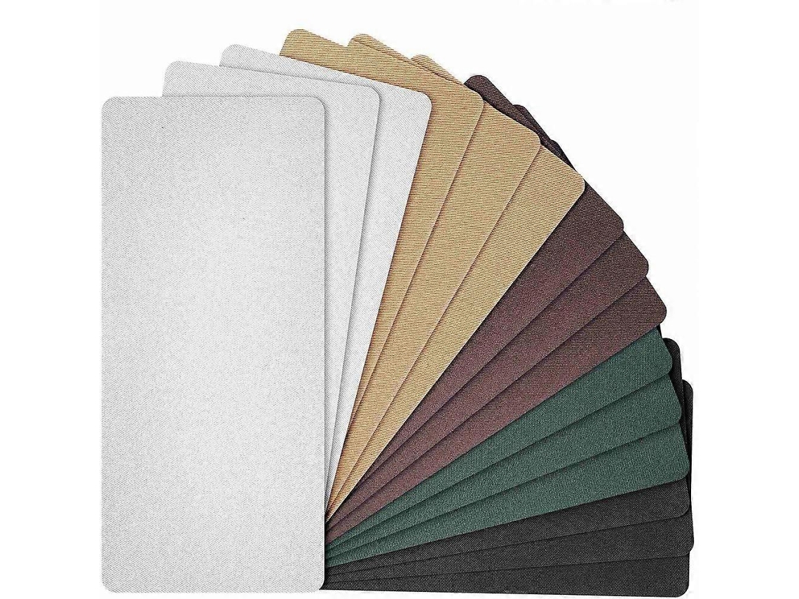 Kit Com 15 Remendos De Tecido Para Passar Com Ferro, Medindo 4,92 X 11 Polegadas, Para Conserto De Roupas.