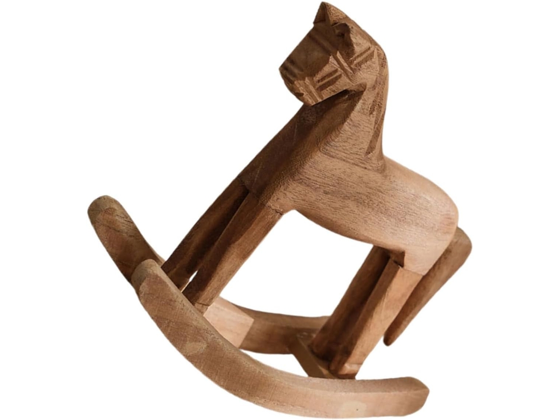 Cavalinho De Balanço Em Miniatura, Decoração De Mesa Para Estábulo E Ornamento Artesanal Para Escritório E Casa. Gokoco