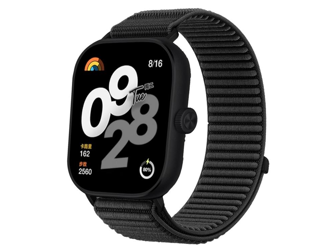 Bracelete Para Xiaomi Band 9 Pro / 8 Pro - Nylon Trançado - Fecho De Velcro Preta