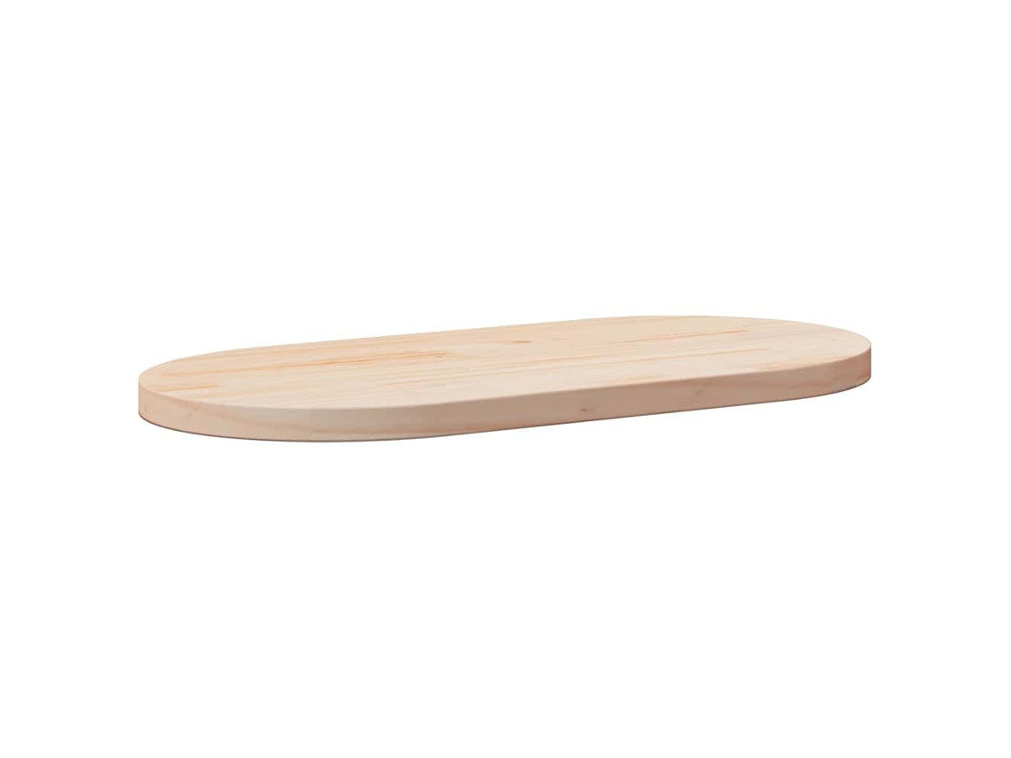 Vidaxl Tampo De Mesa 80x40x2,5 Cm Madeira Maciça Pinho Oval