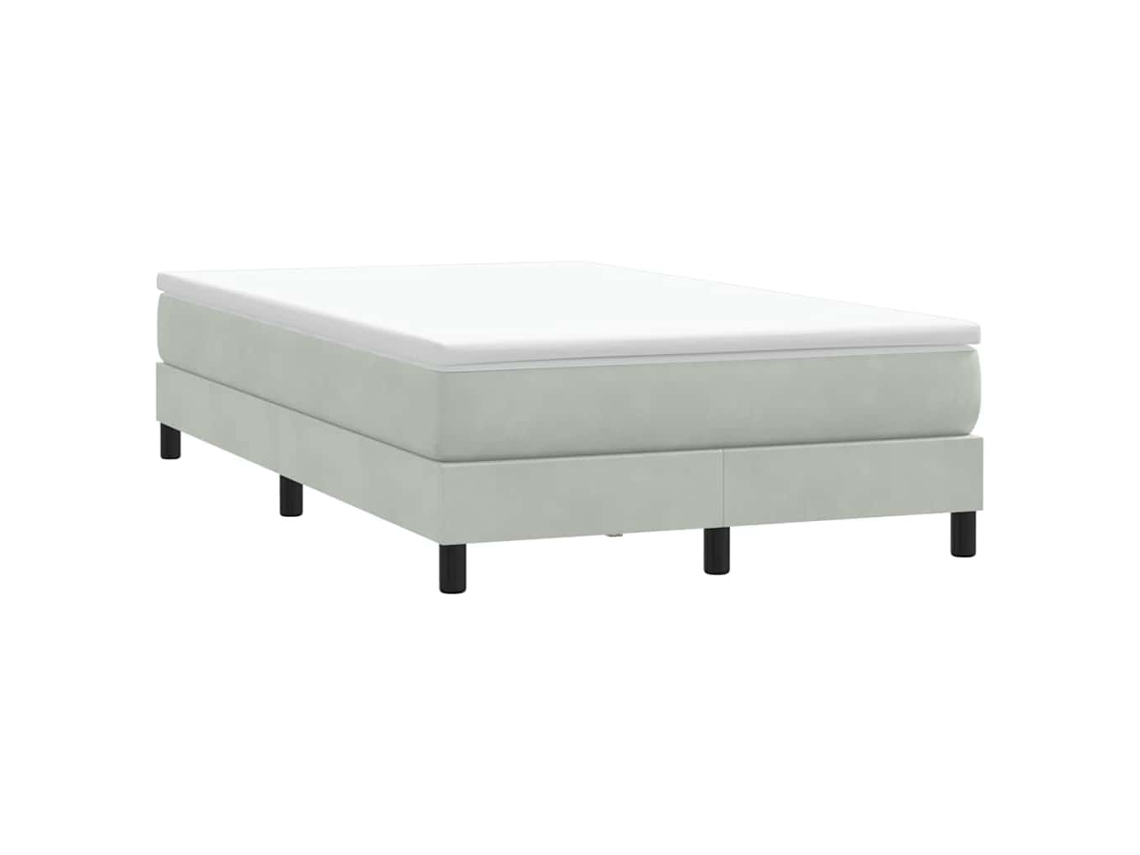 Vidaxl Box Cama De Primavera Sem Colchão Cinzento Claro 120x210 Cm