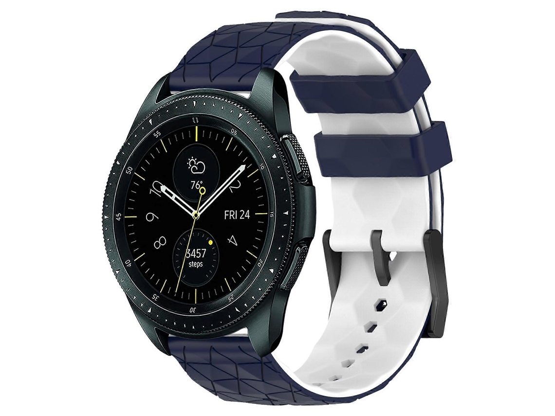 Pulseira De Silicone Bicolor Com Estampa De Futebol Para Samsung Galaxy Watch 42mm 20mm