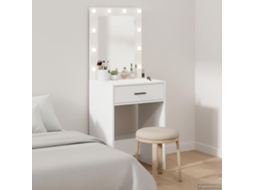 Vidaxl Mesa De Vestir Branco 50 X 41 X 135 Cm Derivados De Madeira
