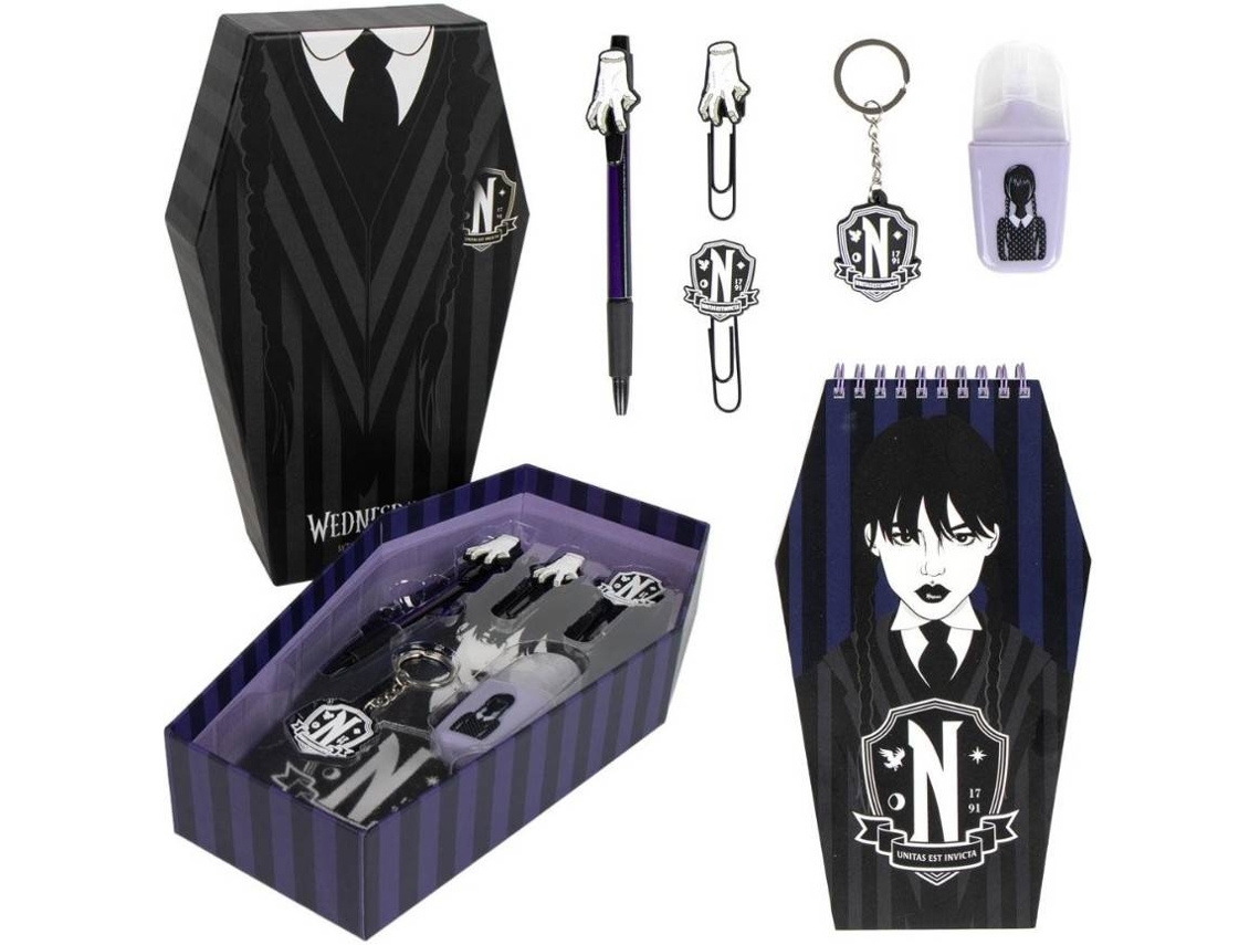 Conjunto de papelaria quarta-feira FILMES E SÉRIES (Outlet Caixa Aberta)