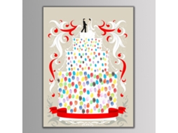 Pintura Com Assinatura Por Impressão Digital (30*40cm, Adequada Para Casamentos Personalizados)