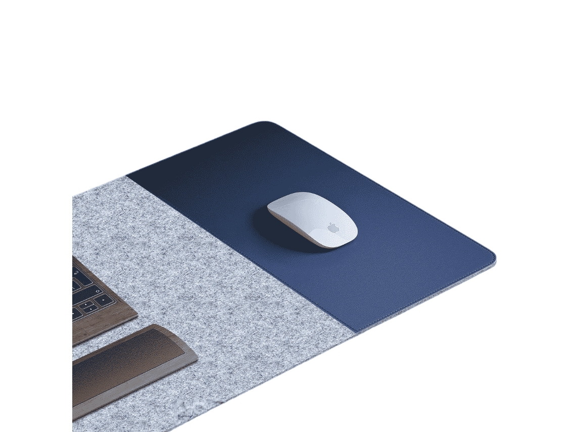 Manta De Mouse Para Computador De Jogos, Feltro Cinza Claro/pele Azul, 40*100cm