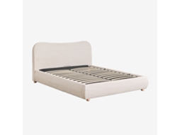 Sklum Cama Com Baú Articulado Estofada Winselet Poliéster                       Tecido Creme Bege        180 X 200 Cm