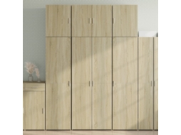 Vidaxl Armário Alto 80x42,5x249cm Derivados De Madeira Carvalho Sonoma