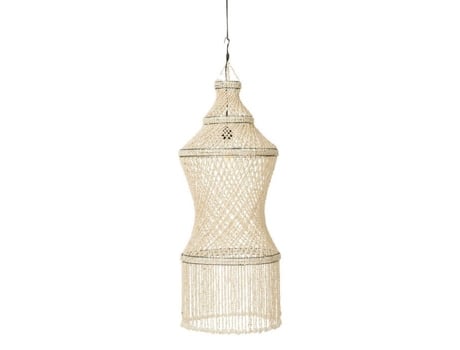 Candeeiro Suspenso Shell Lisa 128cm Natural Jline