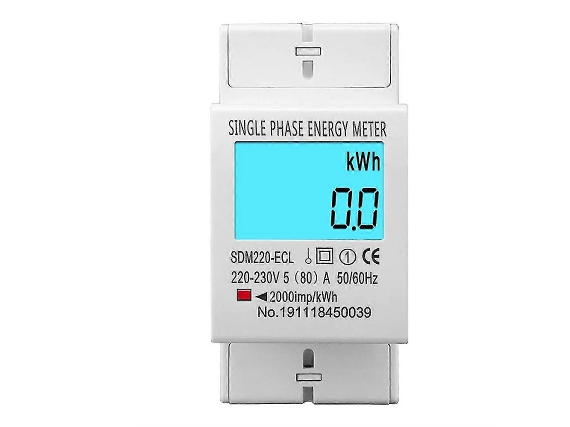 80a Din Rail Monofásico 2 Fios Lcd Display Digital Consumo De Energia Medidor De Energia Elétrica Kwh Ac Brilvibera