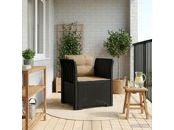 Vidaxl Poltrona 1 Lugar Com Almofadas Look Rattan Pp Antracite