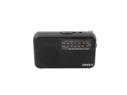 Mini Rádio Fm/am de Banda Dupla MDUG (preto)