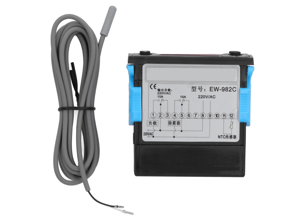 Termostato Digital De Controle De Temperatura Para Resfriador, Resfriamento E Desgelo, 220v