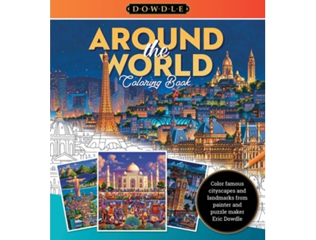 Livro Around the World Coloring Book de Eric Dowdle (Inglês)