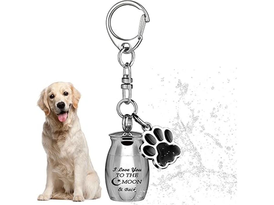 Porta chaves para Animais de Estimação, Urna Funerária em Aço Inoxidável À Prova D‘água, Cremação, Ergonômico, Uso Diário STELASPLEN