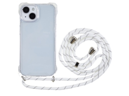 Correia Casa Quedas Para Iphone 13 Pele Sintética Transparente
