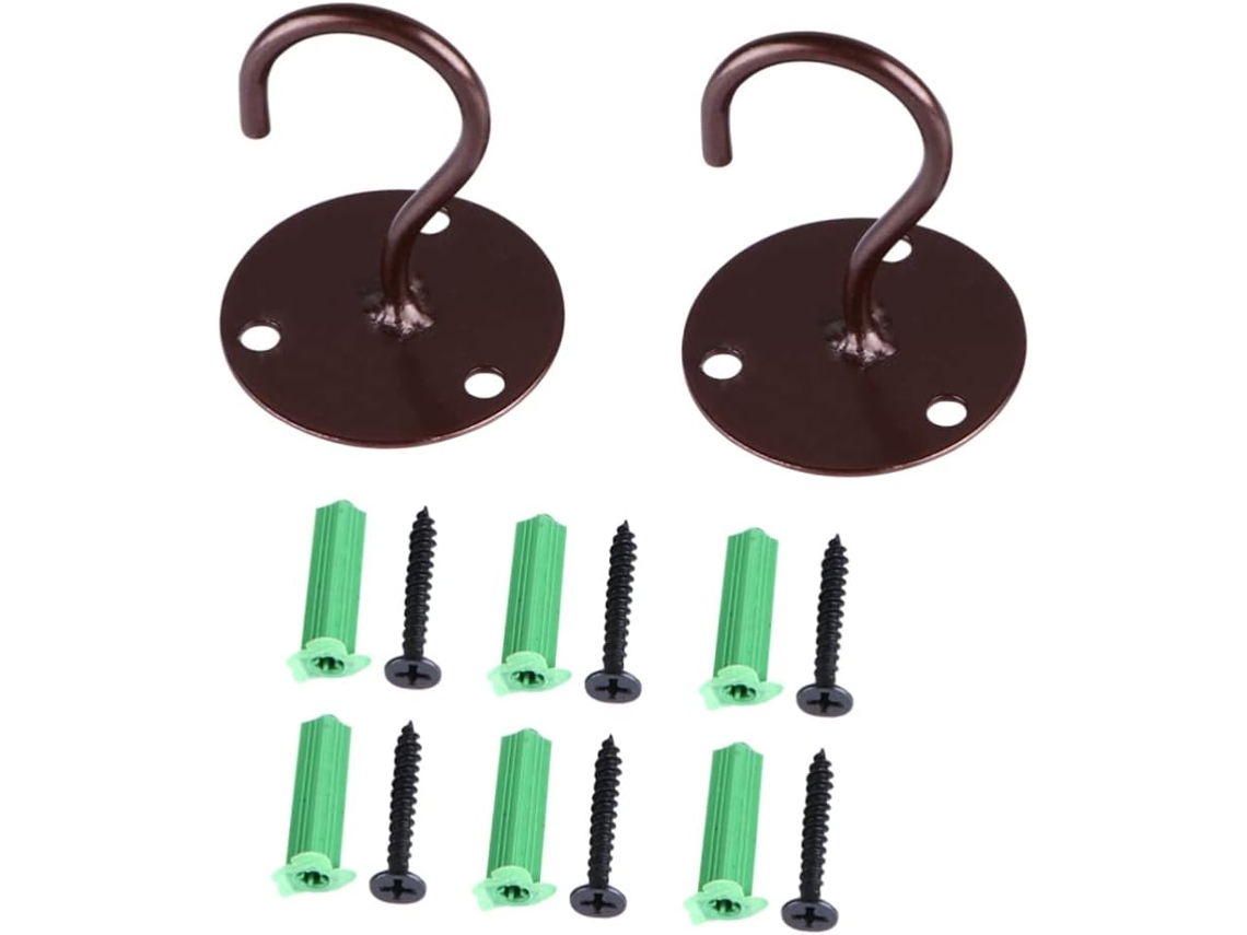 Conjunto De 2 Ganchos Ferro Para Pendurar Roupas, Varandas E Lanternas
