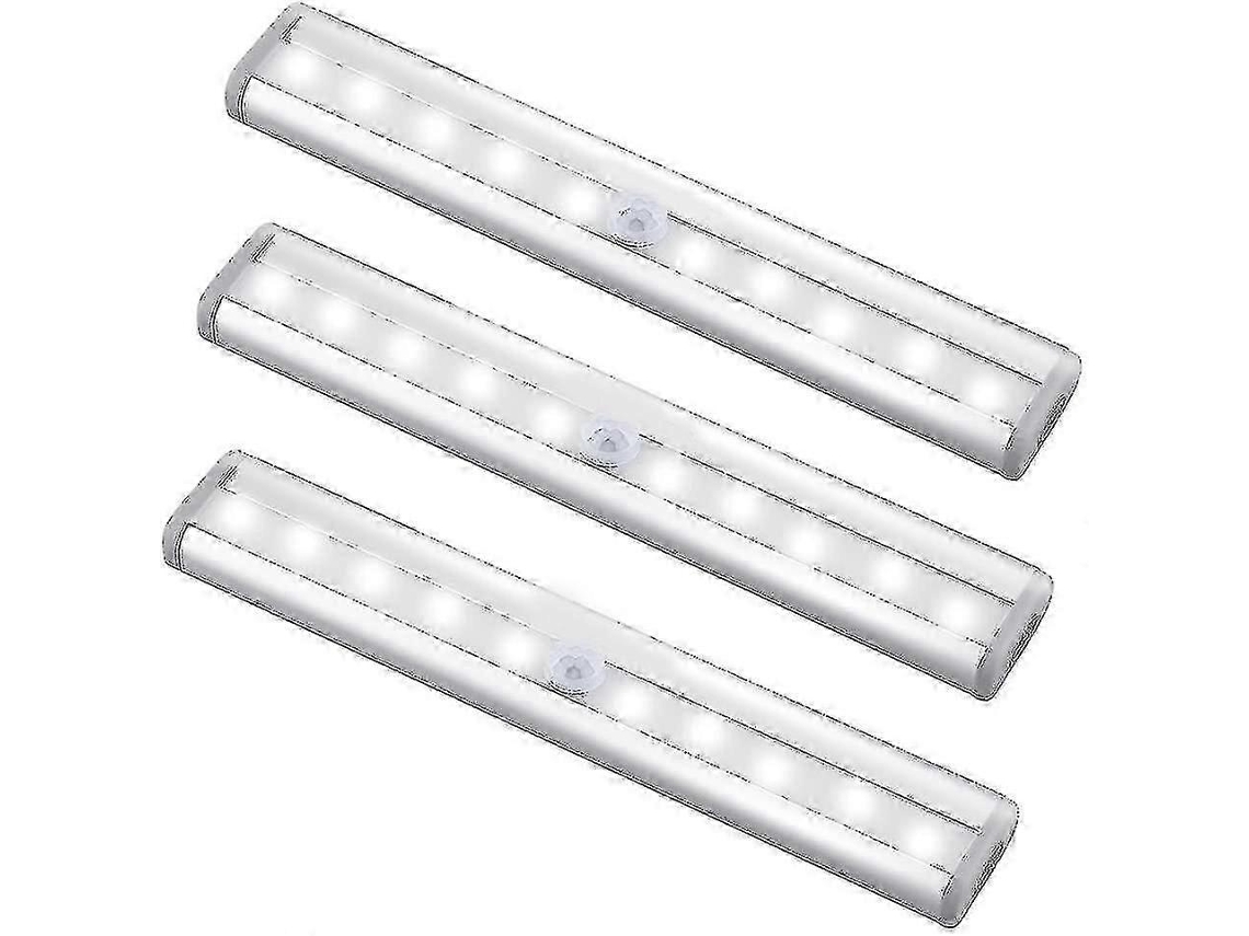 Conjunto de 3 Unidades Luzes Aprimoradas com Sensor de Movimento Magnético 10 Leds Recarregáveis​​ Via Usb BRILVIBERA