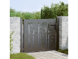 Vidaxl Portão De Jardim 110 X 105 Cm Aço Revestido A Pó Trancável