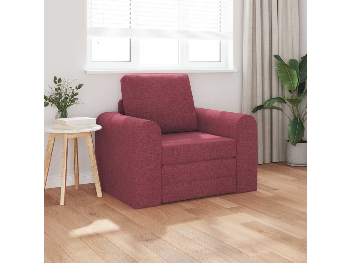 Vidaxl Sofá-cama Vinho Vermelho 98 X 71 X 83 Cm Tecido