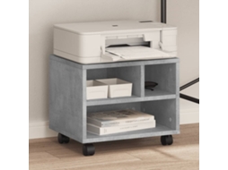 Vidaxl Suporte Para Impressora Com Rodas 41x32x34,5 Cm Cinza Cimento