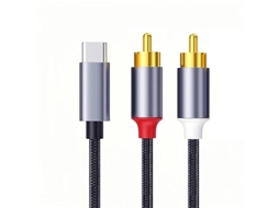 Cabo Adaptador De Áudio Phone Para Rca Lotus Cable Para Alto Falante, Amplificador De Áudio, Link De Áudio Para Apple Iphone Lightning Aquaforge