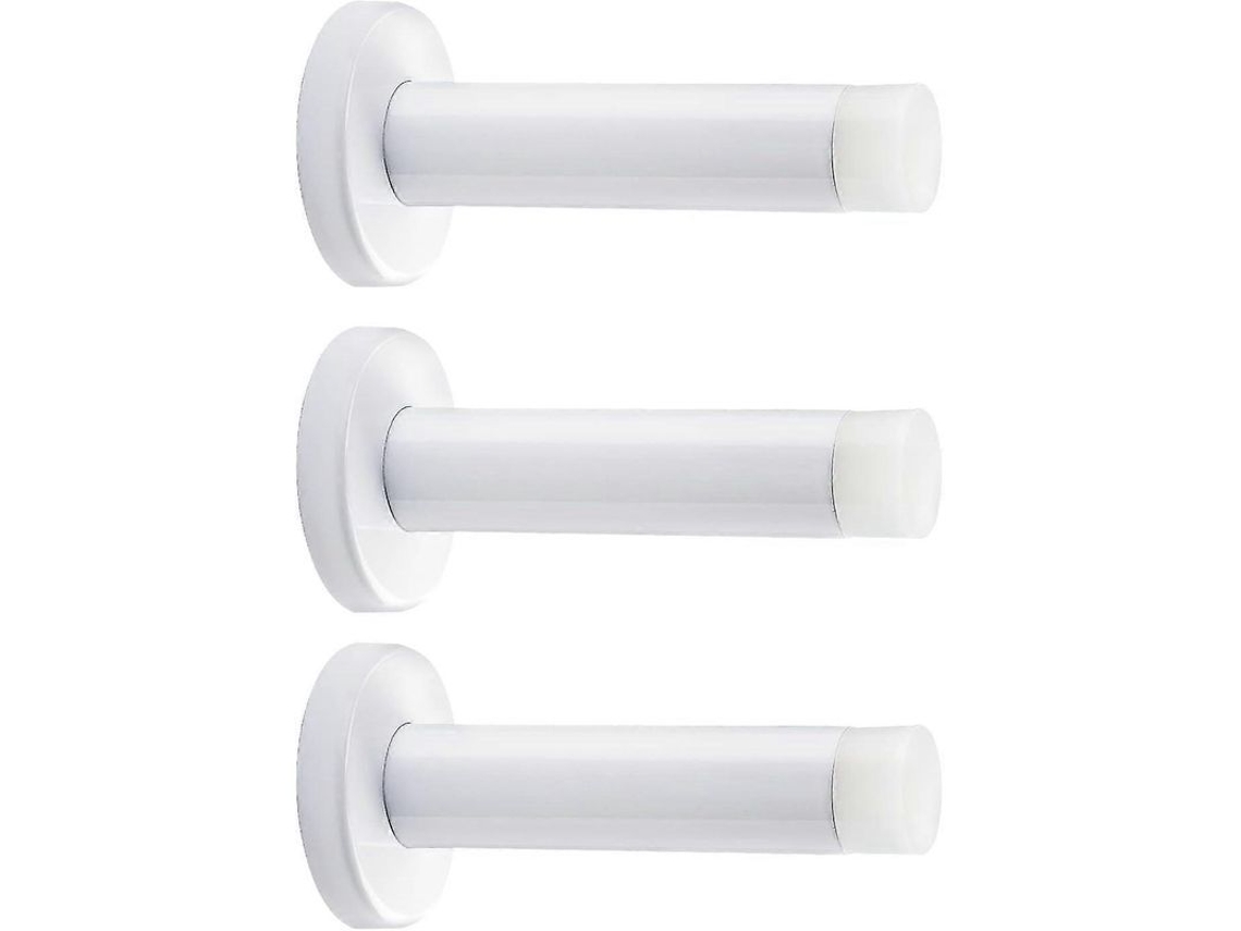 Parafuso De Porta Em Aço Inoxidável Com Design Moderno E Proteção De Borracha - 3 Unidades Branco
