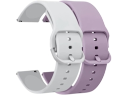 Kit 2 Bracelete Vivatone para Xiaomi Watch S4 Branco e Lavanda