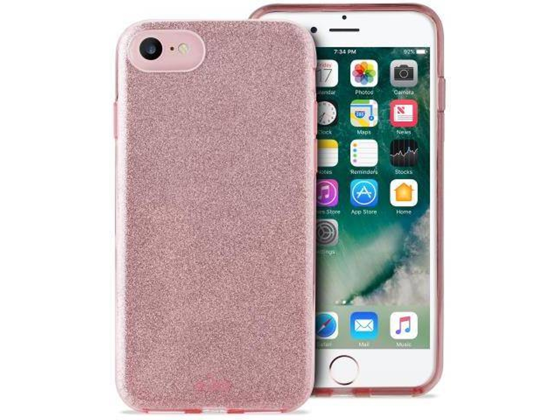 Capa iPhone 6, 6s, 7, 8 PURO Shine Rosa