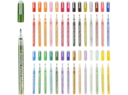Marcadores De Tinta Acrílica Sinraoee, 28 Marcadores Vibrantes