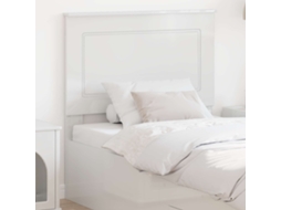Vidaxl Cabeceira Branco Brilhante 100 Cm Madeira Engenheirada