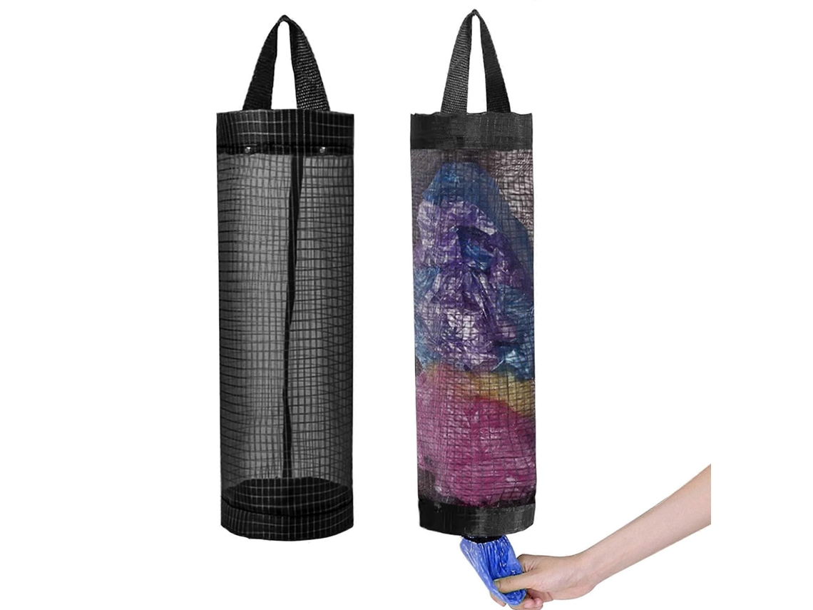 Conjunto De 2 Suportes Para Sacolas Plásticas, Em Poliéster, Para Pendurar Em Sacolas De Compras, Organizadores Dobráveis ​​de Sacos De Lixo Em T