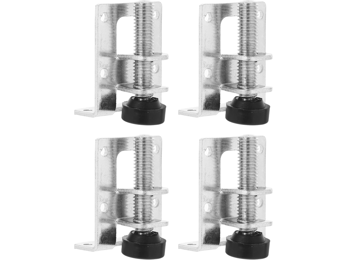 Pés Niveladores Ajustáveis Lurrose Para Móveis E Armários, Com Parafusos, 6cm De Diâmetro, Em Aço Laminado A Frio