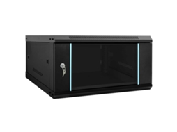 Vidaxl Armário De Rede Com Armazenamento Preto 60 X 60 X 35 Cm Aço