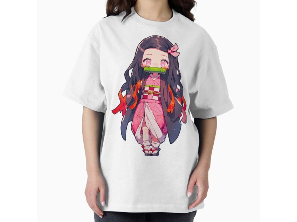T-shirt Rockinstone Nezuko Mini Chibi Oversized Infinity Castle(s)