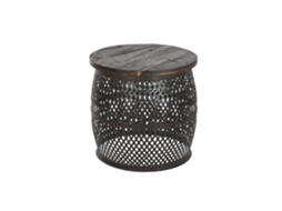 Mesa Lateral, Ferro, Madeira de Mangueira Natural ALEXANDRA HOUSE LIVING (58x58x56cm)