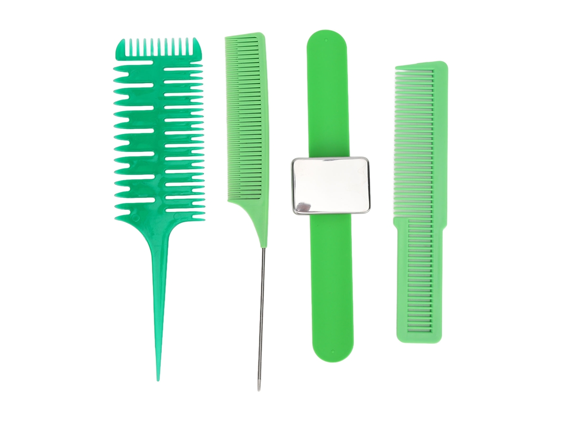 Set De 4 Pentes Para Tintura E Mechas Com Pulseira Para Cabelo