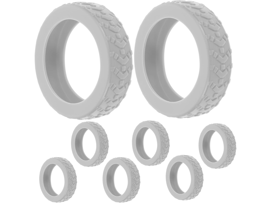 Conjunto De 8 Protetores Silicone Para Rodas Malas, Que Proporcionam Um Rolamento Silencioso