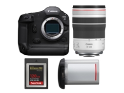 Eos R1 + Rf 70 200mm F/4 L Is Usm + 1 Sandisk 128gb Extreme Pro Cfexpress Type B + Canon Lp e19 + Ebook “20 Dicas para Fotos Que Impressionam” CANON