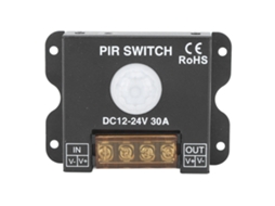 Interruptor Sensor de Movimento Pir Infravermelho para Led Banda Luz Externo Dc12 24v 30a