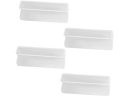 Conjunto De 4 Tapetes Silicone Brancos Para Pés Móveis, Em Formato Quadrado, Para Proteção Dos Móveis