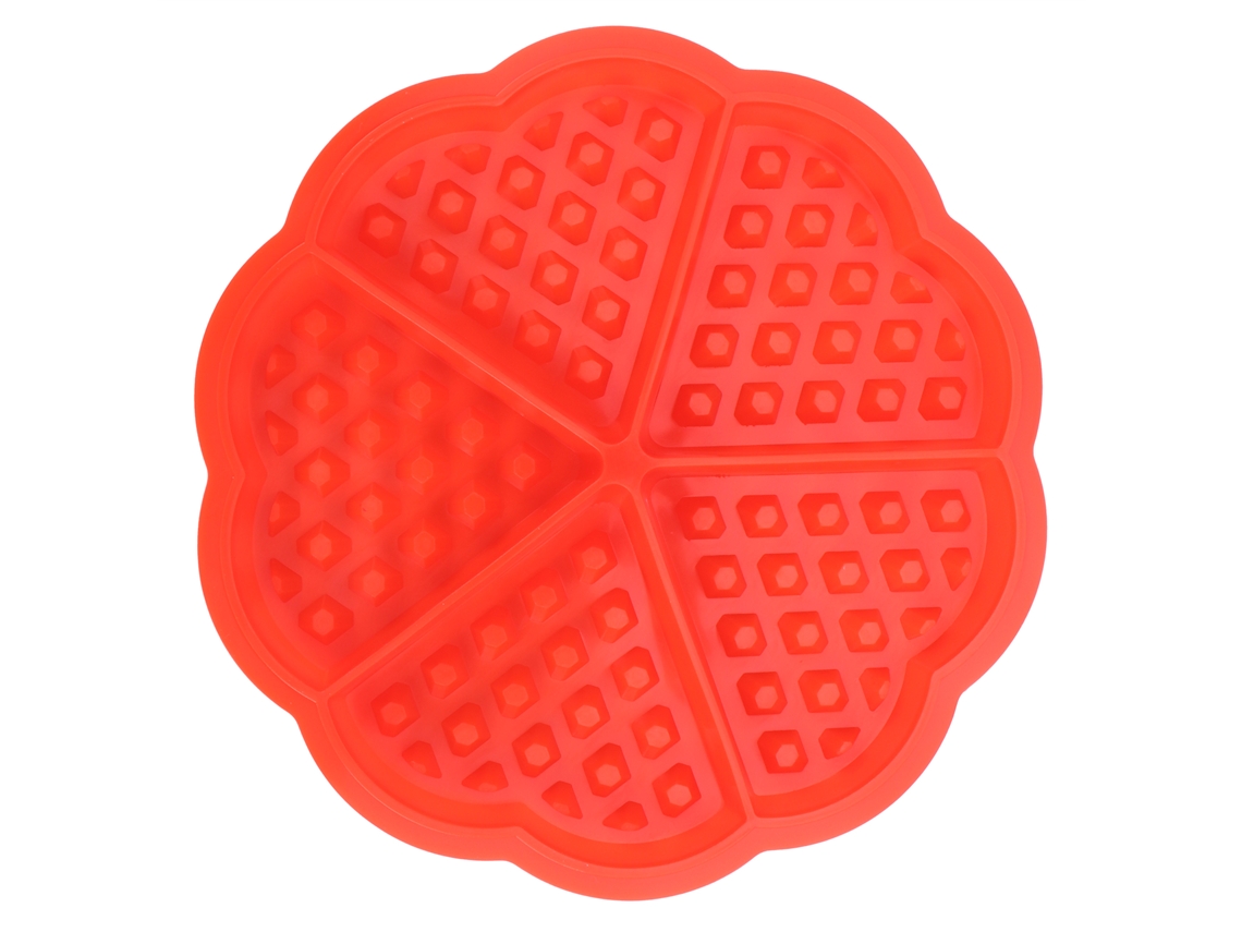 Molde De Silicona Reutilizável Para Waffles, Magdalenas E Bolos Com 5 Moldes Em Forma De Coração - Acessório De Cozinha