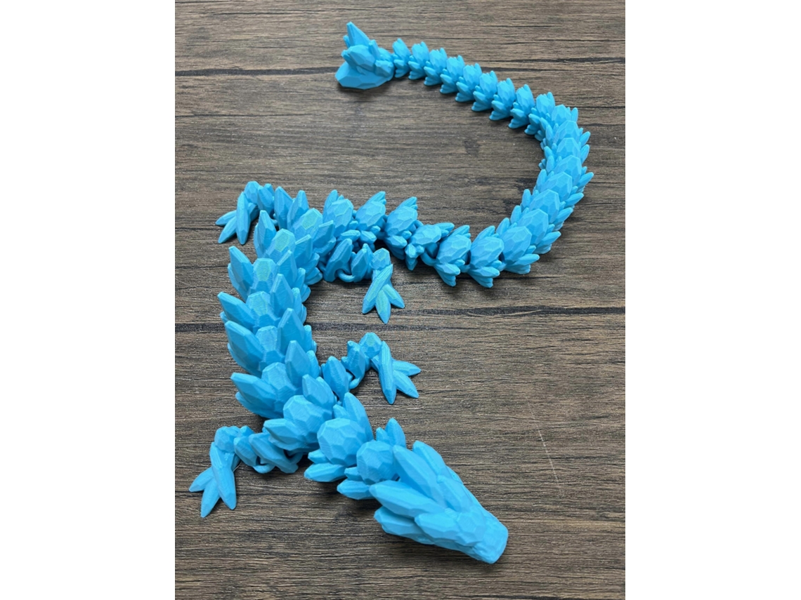 Dragão Fidget Impresso 3d,xl,26 Polegadas,azul Ciano,articulado