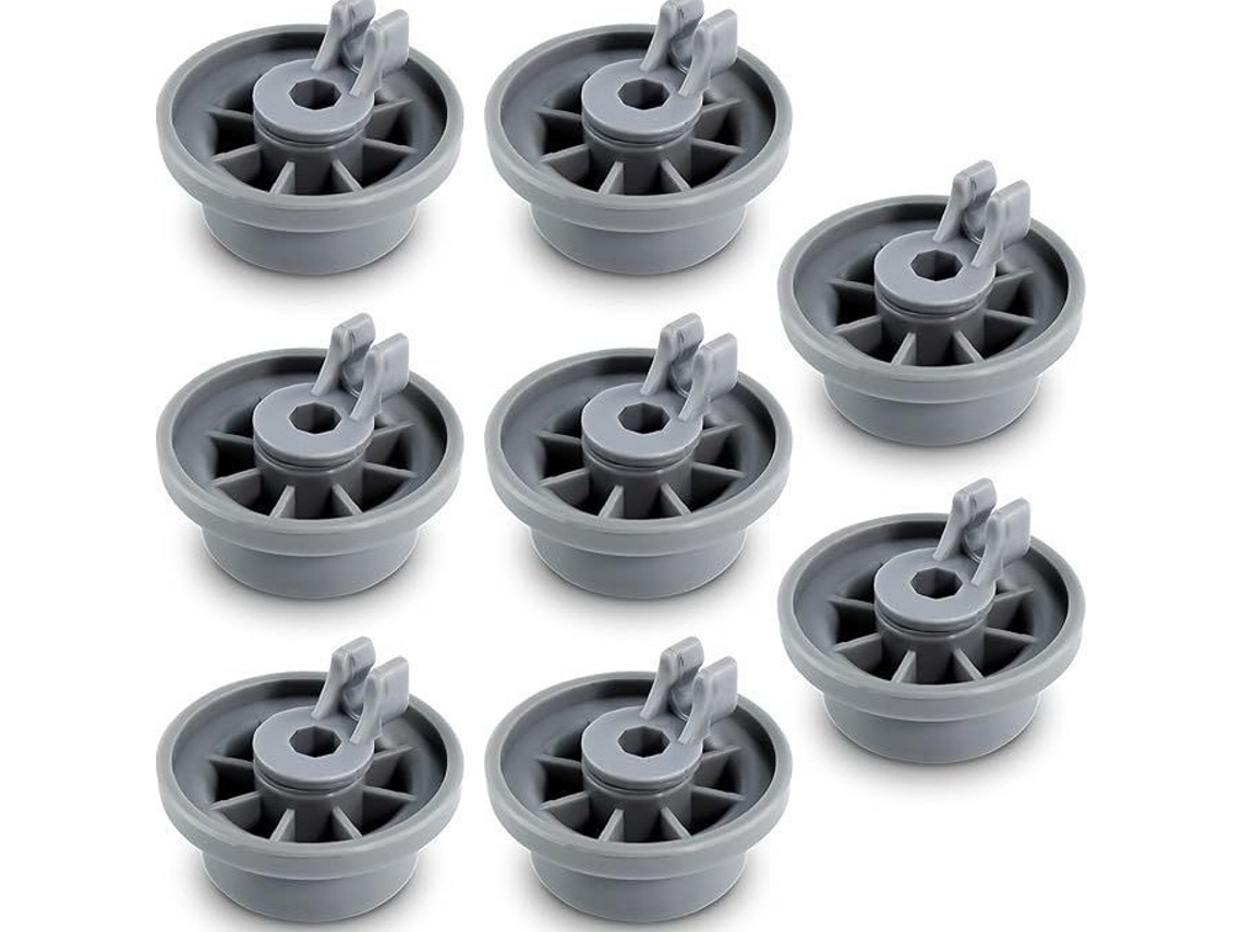 Conjunto de 8 Rodízios de Reposição Duráveis para Lava louças 165314 AQUAFORGE (para o Cesto Inferior)