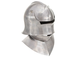 Vidaxl Capacete De Cavaleiro Medieval Réplica Larp Aço Prateado