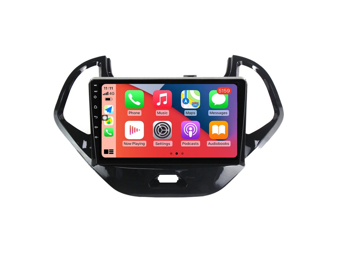 Auto Rádio Carro Bluetooth Autoradio 8GB RAM 128G ROM CarPlay Navegação GPS Ecrã Táctil RoverOne para Ford Figo 2015-2018  