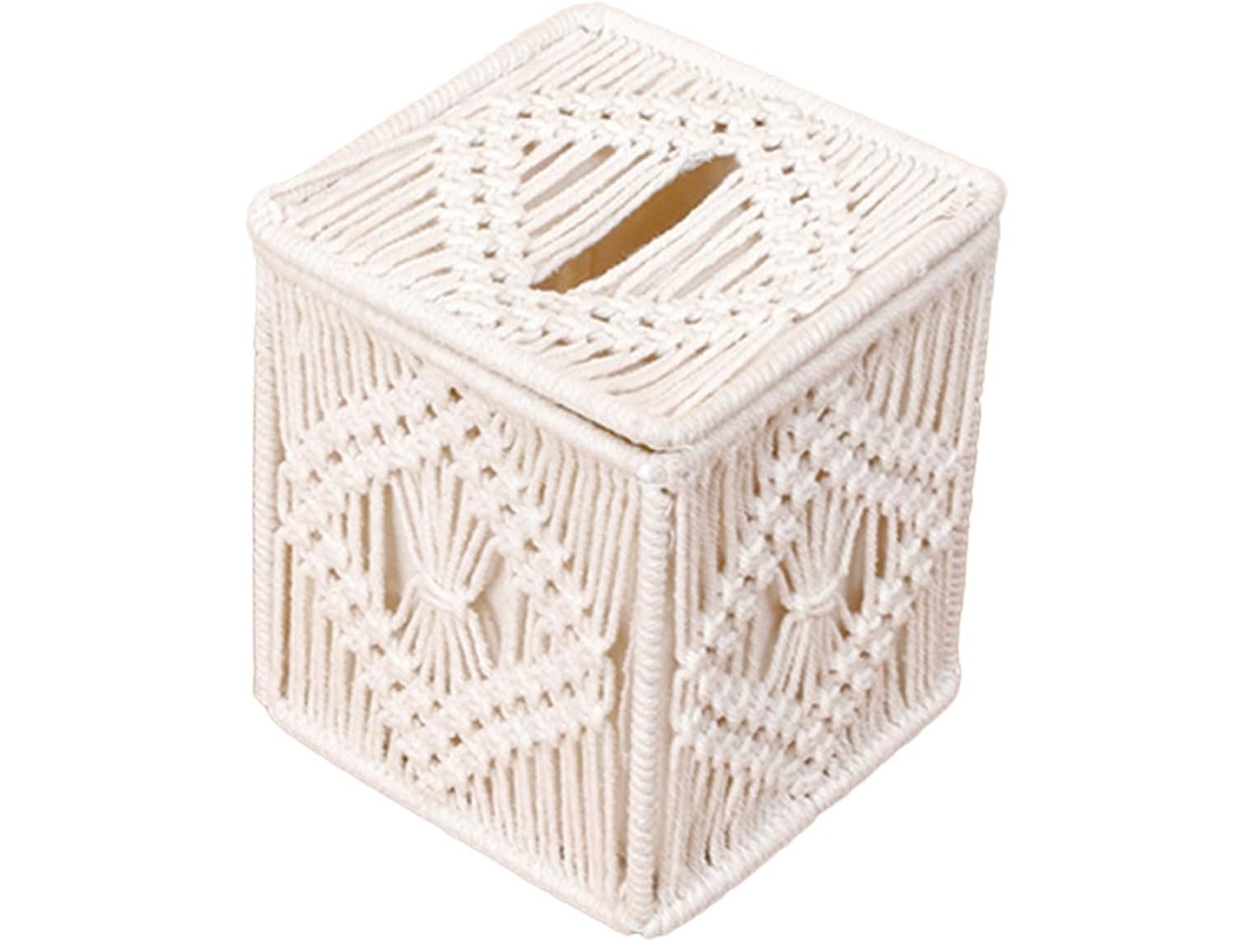 Organizador De Papel Higiênico Decorativo Com Capa Quadrada Para Caixa Lenços, Estilo Boho, Ideal Para Dormitório