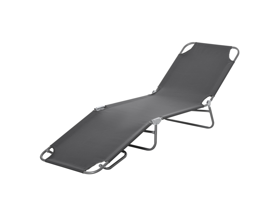 Espreguiçadeira Dobrável Com Encosto Ajustável Em 5 Posições E Assento Em Tecido Oxford Respirável. Ideal Para Praia, Piscina E Jardim. Dimensões: