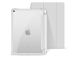 Capa PANOONA 2024 iPad Pro 11 polegadas, com suporte caneta, transparente cinzento